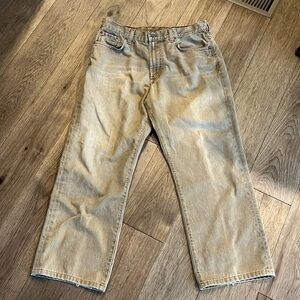 LUCKY BRAND 181 relaxed straight leg tan denim pants, size 36 x 28
